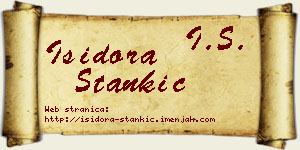 Isidora Stankić vizit kartica